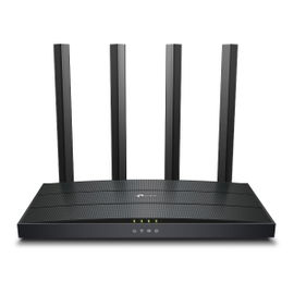 Router WiFi 6 AX 1500Mbps / MU-MIMO 2X2 y OFDMA / 1 Puerto WAN 10/100/1000 Mbps / 4 Puertos LAN 10/100/1000 Mbps / 4 Antenas Beamforming