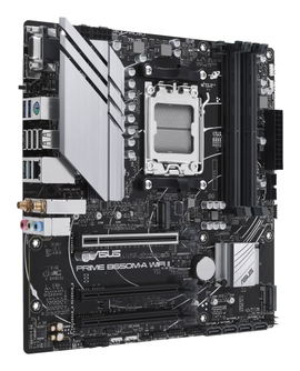 ASUS PRIME B650M-A WIFI II - Placa base - micro ATX - Socket AM5 - AMD B650 Chipset - USB 3.2 Gen 1, USB 3.2 Gen 2, USB-C 3.2 Gen 1 - 2.5 Gigabit LAN, Wi-Fi 6, Bluetooth - Tarjeta gráfica (CPU necesaria) - HD Audio (8-canales) ASUS PRIME B650M-A WIFI II - Placa base - micro ATX - Socket AM5 - AMD B650 Chipset - USB 3.2 Gen 1, USB 3.2 Gen 2, USB-C 3.2 Gen 1 - 2.5 Gigabit LAN, Wi-Fi 6, Bluetooth - Tarjeta gráfica (CPU necesaria) - HD Audio (8-canales)