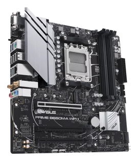 ASUS PRIME B650M-A WIFI II - Placa base - micro ATX - Socket AM5 - AMD B650 Chipset - USB 3.2 Gen 1, USB 3.2 Gen 2, USB-C 3.2 Gen 1 - 2.5 Gigabit LAN, Wi-Fi 6, Bluetooth - Tarjeta gráfica (CPU necesaria) - HD Audio (8-canales) ASUS PRIME B650M-A WIFI II - Placa base - micro ATX - Socket AM5 - AMD B650 Chipset - USB 3.2 Gen 1, USB 3.2 Gen 2, USB-C 3.2 Gen 1 - 2.5 Gigabit LAN, Wi-Fi 6, Bluetooth - Tarjeta gráfica (CPU necesaria) - HD Audio (8-canales)