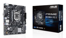 ASUS - PRIME H510M-K R2.0 - Motherboard - Micro ATX - LGA1200 Socket - Intel H470 - para Core i9 / para Core i7 / para Core i5 / para Core i3 / para Celeron D / para Pentium - 10TH & 11TH Gen