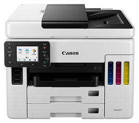 Canon MAXIFY GX7010 - Impresora multifunción - color - chorro de tinta - rellenable - A4 (210 x 297 mm), Legal (216 x 356 mm) (original) - A4/Legal (material) - hasta 45 ppm (impresión) - hasta 24 ipm (impresión) - 600 hojas - USB 2.0, LAN, Wi-Fi(n),