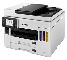 Canon MAXIFY GX7010 - Impresora multifunción - color - chorro de tinta - rellenable - A4 (210 x 297 mm), Legal (216 x 356 mm) (original) - A4/Legal (material) - hasta 45 ppm (impresión) - hasta 24 ipm (impresión) - 600 hojas - USB 2.0, LAN, Wi-Fi(n),