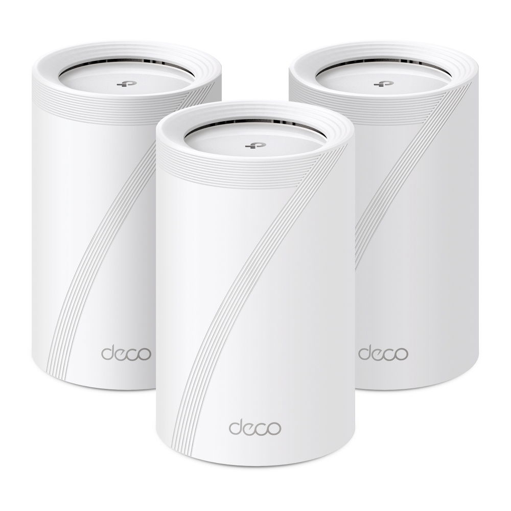 KIT 3 Routers Inalámbrico MESH Interior para Hogar / Triple Banda Wi-Fi 7 BE9300 Mbps / 2 Puerto 2.5 Gigabit WAN/LAN / 4 Antenas Internas / Operación Multi-Link MLO / Administración Mediante la App Deco (iOS, Android) / HomeShield KIT 3 Routers Inalámbrico MESH Interior para Hogar / Triple Banda Wi-Fi 7 BE9300 Mbps / 2 Puerto 2.5 Gigabit WAN/LAN / 4 Antenas Internas / Operación Multi-Link MLO / Administración Mediante la App Deco (iOS, Android) / HomeShield
