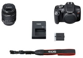 Canon EOS Rebel T7 - Cámara digital - SLR - 24.1 MP - APS-C - 1080p / 30 fps - 3x zoom óptico lente EF-S IS II de 18-55 mm - Wi-Fi, NFC - negro