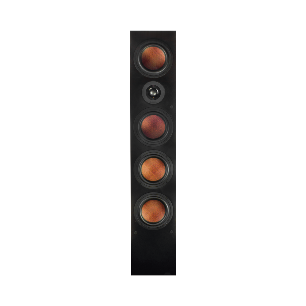 B23 Series LCR tower, 4 6 1/2in carbon fiber woofers and midrange, 1in titanium tweeter, 5-350 watts