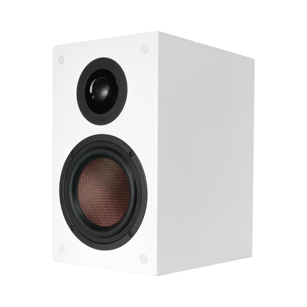 Altavoz de estantería Premium, 6.5 in Woofer, tweeter de 1in, Blanco