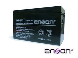 BATERIA DE RESPALDO ENSON ENS-BT712 12VDC 7A BASE PLOMO-ACIDO PARA FUENTES DE PODER Y SISTEMAS DE RESPALDO BATERIA DE RESPALDO ENSON ENS-BT712 12VDC 7A BASE PLOMO-ACIDO PARA FUENTES DE PODER Y SISTEMAS DE RESPALDO