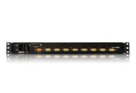 Consola LCD single rail con switch KVM integrado | VGA PS/2-USB de 8 puertos | Conexión Daisy Chain | Módulo LCD 19