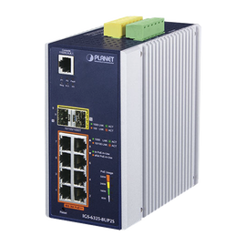 Switch Industrial Administrable L3 de 8 puertos Gigabit PoE 802.3bt + 2 puertos SFP (360W)