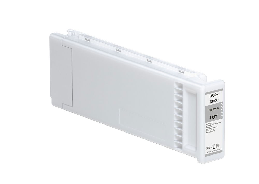 Epson T8000 - 700 ml - gris claro - original - cartucho de tinta - para SureColor P10000, P20000, SC-P10000, SC-P20000 Epson T8000 - 700 ml - gris claro - original - cartucho de tinta - para SureColor P10000, P20000, SC-P10000, SC-P20000