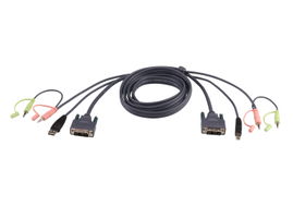 Cable KVM DVI-D USB single link de 1,8 m