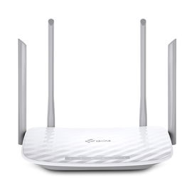 Router Inalámbrico doble banda AC, 2.4 GHz y 5 GHz Hasta 1200 Mbps, 4 antenas externas omnidireccional, 4 Puertos LAN 10/1000 Mbps, 1 Puerto WAN 10/1000 Mbps