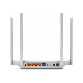 Router Inalámbrico doble banda AC, 2.4 GHz y 5 GHz Hasta 1200 Mbps, 4 antenas externas omnidireccional, 4 Puertos LAN 10/1000 Mbps, 1 Puerto WAN 10/1000 Mbps