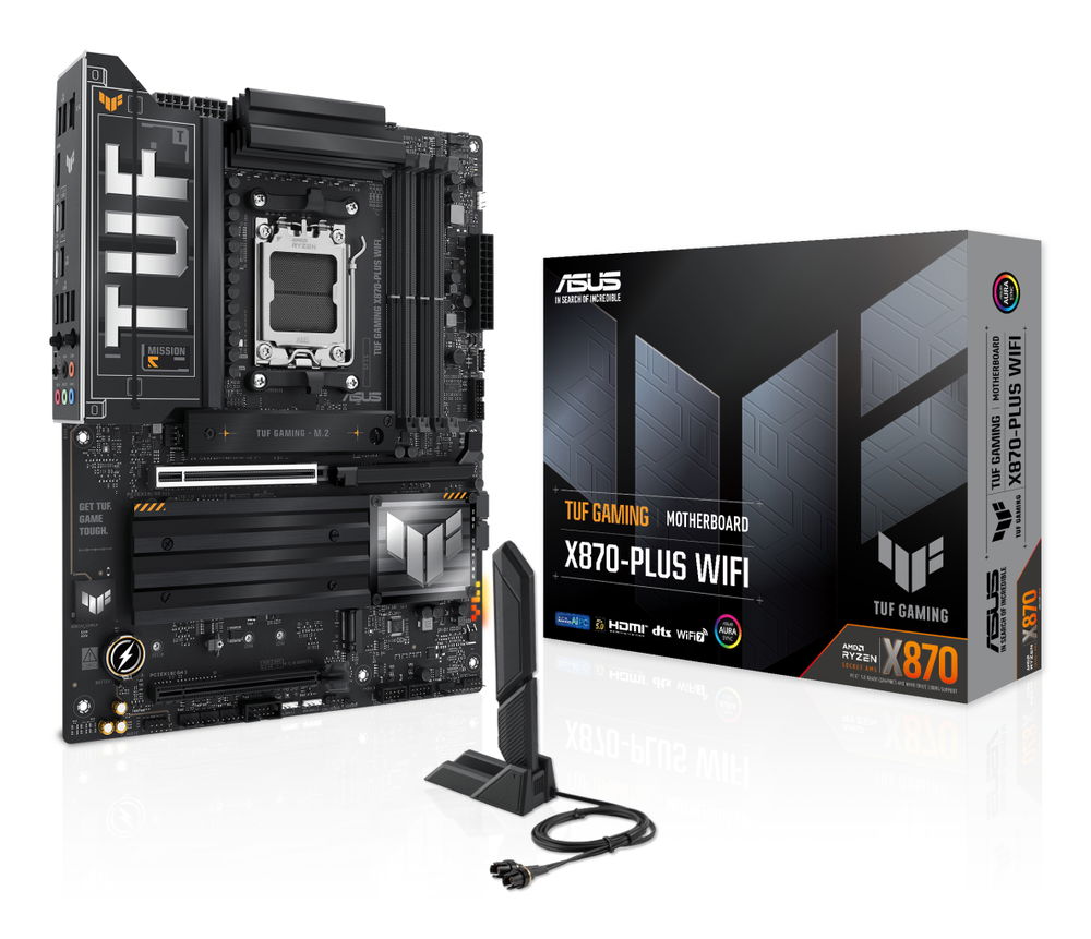 ASUS - TUF GAMING X870-PLUS WIFI - Motherboard - ATX - Socket AM5 - AMD X870 - para Ryzen