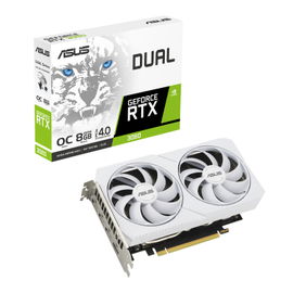 ASUS Dual GeForce RTX 3060 - OC Edition - tarjeta gráfica - GF RTX 3060 - 8 GB GDDR6 - PCIe 4.0 - HDMI, 3 x DisplayPort - blanco