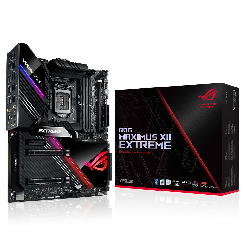 ASUS ROG MAXIMUS XII EXTREME - Placa base - placa ATX extendida - Socket LGA1200 - Z490 Chipset - USB-C Gen2, USB 3.2 Gen 1, USB 3.2 Gen 2, USB-C Gen 2x2 - 10 Gigabit LAN, 2.5 Gigabit LAN, Wi-Fi, Bluetooth - HD Audio (8-canales)