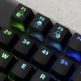 HyperX - Keyboard - Wired / Wireless - English - Ergonomic Design - Aqua blue