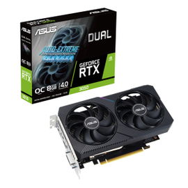 ASUS - DUAL-RTX3050-O8G-V2 - PCI Express 4.0 - NVIDIA - NVIDIA GeForce RTX 3050 - GDDR6 SDRAM - DisplayPort / HDMI