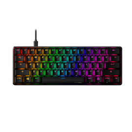 HyperX Alloy Origins 60 - Teclado - retroiluminación - USB-C - QWERTY - EE. UU. - interruptor: HyperX Red - negro