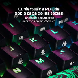 HyperX Alloy Origins 60 - Teclado - retroiluminación - USB-C - QWERTY - EE. UU. - interruptor: HyperX Red - negro