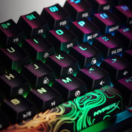 HyperX Alloy Origins 60 - Teclado - retroiluminación - USB-C - QWERTY - EE. UU. - interruptor: HyperX Red - negro