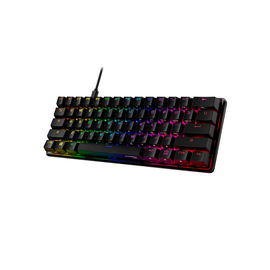 HyperX Alloy Origins 60 - Teclado - retroiluminación - USB-C - QWERTY - EE. UU. - interruptor: HyperX Red - negro