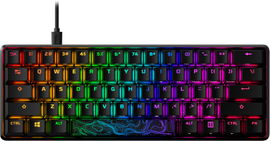 HyperX Alloy Origins 60 - Teclado - retroiluminación - USB-C - QWERTY - EE. UU. - interruptor: HyperX Red - negro