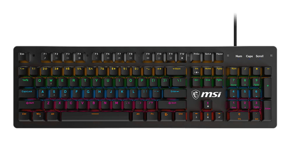 MSI - Keyboard - Wired - Blue - GK300 Mechanical US