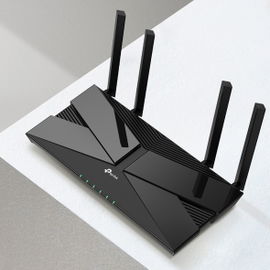 Router WiFi 6 doble banda AX 1800 Mbps / MU-MIMO y OFDMA / 1 Puerto WAN 10/100/1000 Mbps / 4 Puertos LAN 10/100/1000 Mbps / 4 Potentes Antenas / Compatible con EasyMESH Router WiFi 6 doble banda AX 1800 Mbps / MU-MIMO y OFDMA / 1 Puerto WAN 10/100/1000 Mbps / 4 Puertos LAN 10/100/1000 Mbps / 4 Potentes Antenas / Compatible con EasyMESH