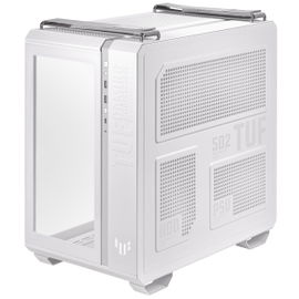 ASUS TUF Gaming GT502 - Mid tower - ATX - panel lateral con ventana (cristal templado) - sin fuente de alimentación - blanco - USB/Audio