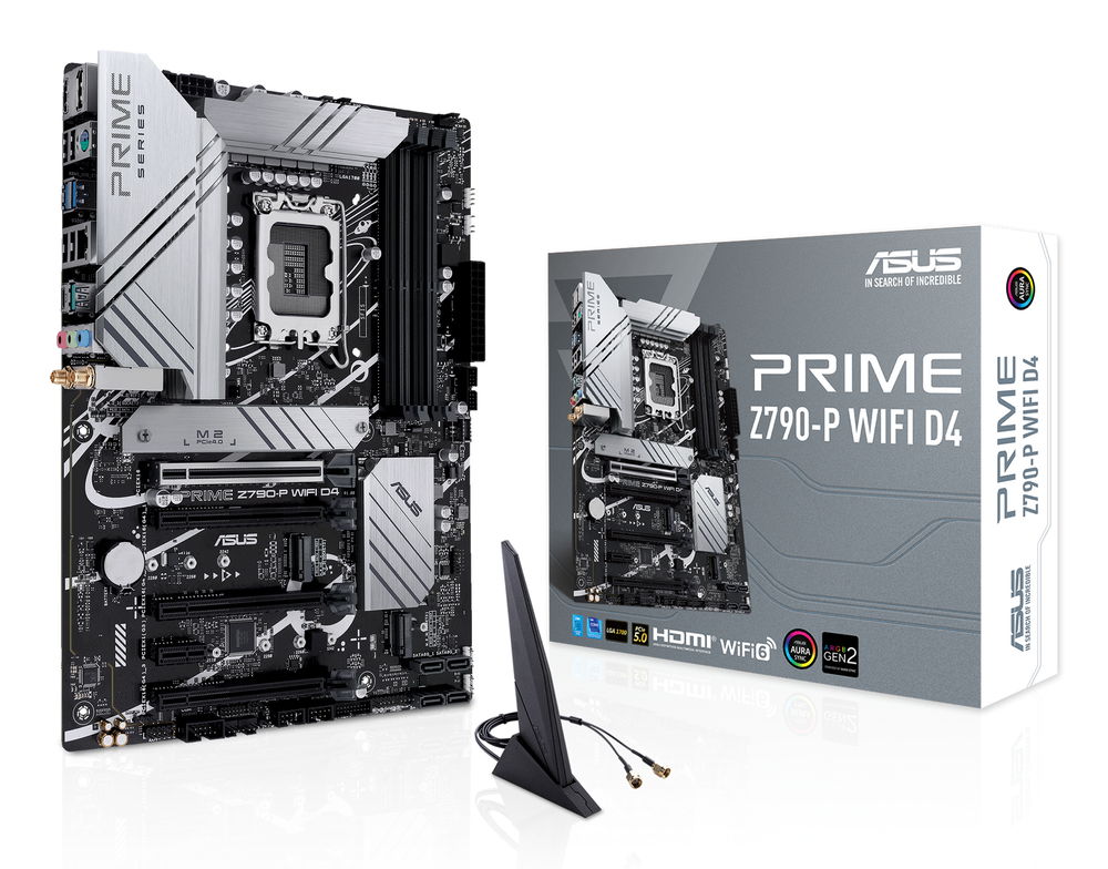 ASUS PRIME Z790-P WIFI D4 - Placa base - ATX - Socket LGA1700 - Z790 Chipset - USB 3.2 Gen 1, USB 3.2 Gen 2, USB-C 3.2 Gen2, USB-C 3.2 Gen 2x2 - 2.5 Gigabit LAN, Wi-Fi 6, Bluetooth - Tarjeta gráfica (CPU necesaria) - HD Audio (8-canales)
