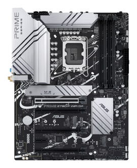 ASUS PRIME Z790-P WIFI D4 - Placa base - ATX - Socket LGA1700 - Z790 Chipset - USB 3.2 Gen 1, USB 3.2 Gen 2, USB-C 3.2 Gen2, USB-C 3.2 Gen 2x2 - 2.5 Gigabit LAN, Wi-Fi 6, Bluetooth - Tarjeta gráfica (CPU necesaria) - HD Audio (8-canales)