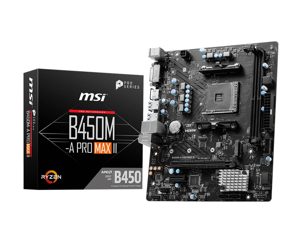 MSI - B450M-A PRO MAX II - Motherboard MSI - B450M-A PRO MAX II - Motherboard