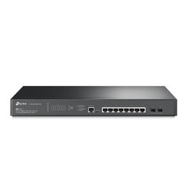 Switch PoE+ JetStream SDN Administrable 8 puertos 100/1000/2500 Mbps + 2 puertos SFP+, 8 puertos PoE+, 240W, administración centralizada OMADA SDN, ideal para Wi-Fi 6