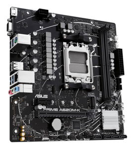ASUS PRIME A620M-K - Placa base - micro ATX - Socket AM5 - AMD A620 Chipset - USB 3.2 Gen 1 - Gigabit LAN - Tarjeta gráfica (CPU necesaria) - HD Audio (8-canales)