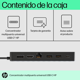 HP Universal USB-C Multiport Hub - Estación de conexión - USB-C - HDMI, DP - Canadá HP Universal USB-C Multiport Hub - Estación de conexión - USB-C - HDMI, DP - Canadá