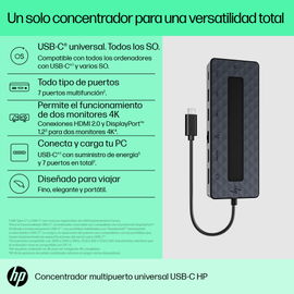 HP Universal USB-C Multiport Hub - Estación de conexión - USB-C - HDMI, DP - Canadá HP Universal USB-C Multiport Hub - Estación de conexión - USB-C - HDMI, DP - Canadá