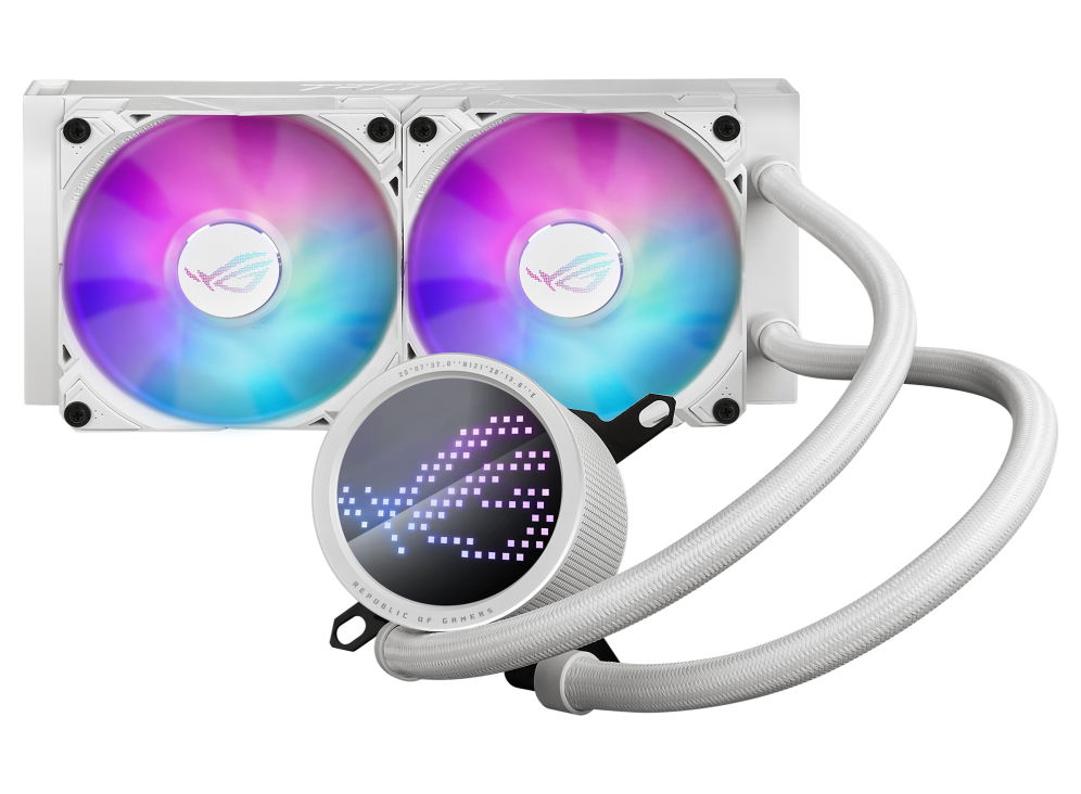 ASUS ROG RYUO III 240 ARGB - White Edition - sistema de refrigeración líquida del procesador - (para: AM4, LGA1200, LGA1700, AM5, LGA115x Socket) - cobre - 120 mm - blanco