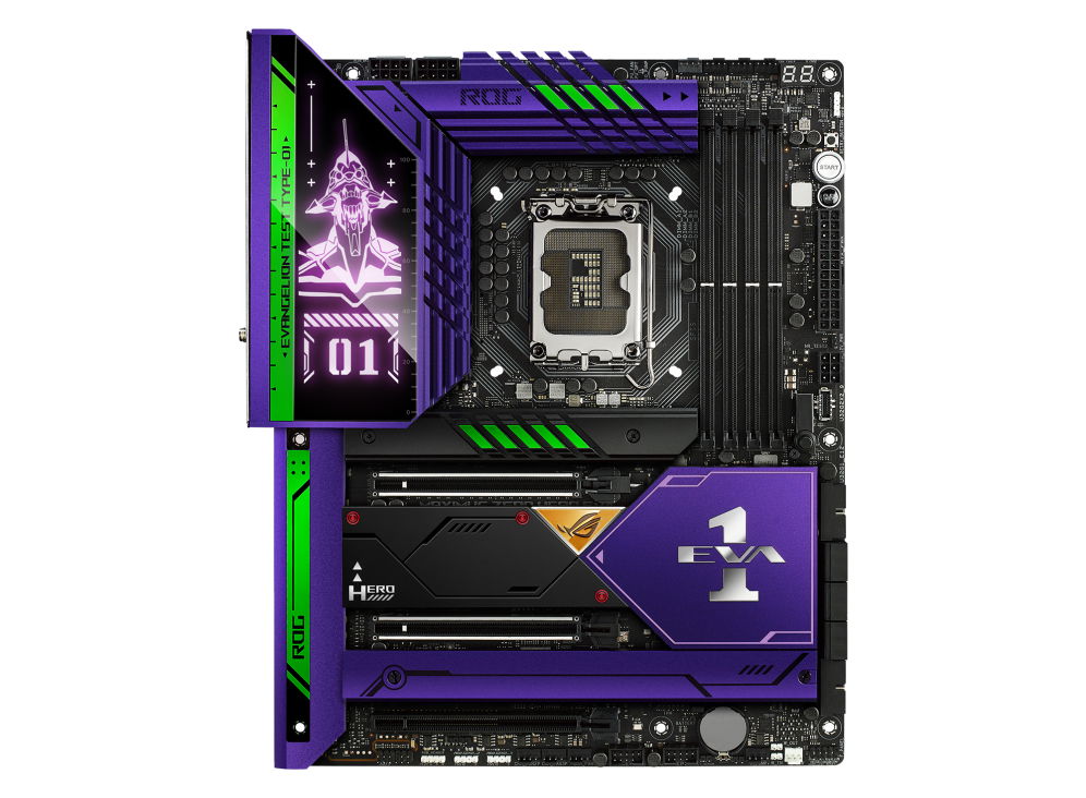 ASUS ROG MAXIMUS Z690 HERO EVA EDITION - Placa base - ATX - Socket LGA1700 - Z690 Chipset - USB-C Gen2, USB 3.2 Gen 1, USB 3.2 Gen 2, USB-C Gen 2x2, USB4 - 2.5 Gigabit LAN, Wi-Fi 6, Bluetooth - Tarjeta gráfica (CPU necesaria) - HD Audio (8-canales)
