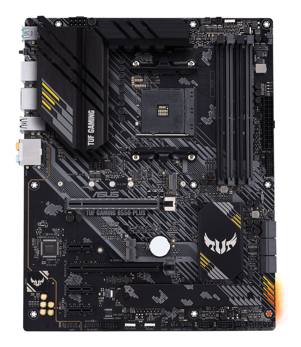 ASUS TUF GAMING B550-PLUS - Placa base - ATX - Socket AM4 - AMD B550 Chipset - USB-C Gen2, USB 3.2 Gen 1, USB 3.2 Gen 2 - 2.5 Gigabit LAN - Tarjeta gráfica (CPU necesaria) - HD Audio (8-canales) ASUS TUF GAMING B550-PLUS - Placa base - ATX - Socket AM4 - AMD B550 Chipset - USB-C Gen2, USB 3.2 Gen 1, USB 3.2 Gen 2 - 2.5 Gigabit LAN - Tarjeta gráfica (CPU necesaria) - HD Audio (8-canales)