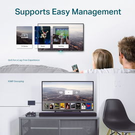 Switch Escritorio Easy Smart de 5 puertos 10/100/1000 Mbps / IGMP para Vigilancia / Calidad en el Servicio (QoS) / Gestión GUI