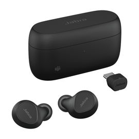 Jabra Evolve2 Buds MS - Auriculares inalámbricos con micro - en oreja - Bluetooth - cancelación de sonido activo - USB-C a través de adaptador Bluetooth - aislamiento de ruido - negro - Certificado para Equipos de Microsoft Jabra Evolve2 Buds MS - Auriculares inalámbricos con micro - en oreja - Bluetooth - cancelación de sonido activo - USB-C a través de adaptador Bluetooth - aislamiento de ruido - negro - Certificado para Equipos de Microsoft