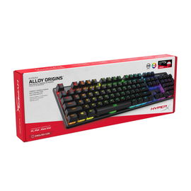 HyperX Alloy Origins - Teclado - backlit - USB - EE. UU. - interruptor: HyperX Red