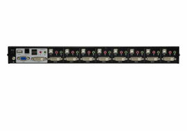 Switch KVM | 8 Puertos | DVI/VGA | Conexión en Cascada | Control de hasta 512 computadoras | USB 2.0 | Soporte Modo Difusión | Función Multipantalla