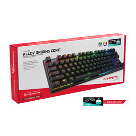 HyperX Alloy Origins Core - Teclado - retroiluminación - USB - EE. UU. - interruptor: HyperX Aqua HyperX Alloy Origins Core - Teclado - retroiluminación - USB - EE. UU. - interruptor: HyperX Aqua