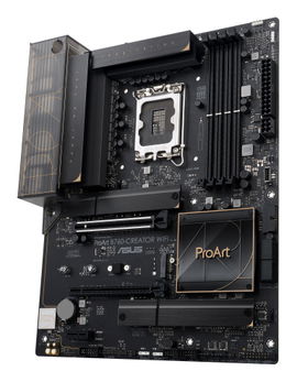 ASUS PROART B760-CREATOR WIFI - Placa base - ATX - Socket LGA1700 - B760 Chipset - USB 3.2 Gen 1, USB-C 3.2 Gen2, USB-C 3.2 Gen 2x2 - Gigabit LAN, 2.5 Gigabit LAN, Wi-Fi 6, Bluetooth - Tarjeta gráfica (CPU necesaria) - HD Audio (8-canales) ASUS PROART B760-CREATOR WIFI - Placa base - ATX - Socket LGA1700 - B760 Chipset - USB 3.2 Gen 1, USB-C 3.2 Gen2, USB-C 3.2 Gen 2x2 - Gigabit LAN, 2.5 Gigabit LAN, Wi-Fi 6, Bluetooth - Tarjeta gráfica (CPU necesaria) - HD Audio (8-canales)