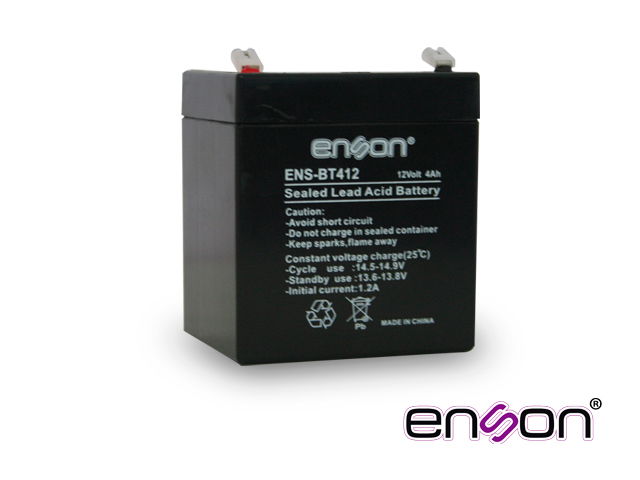 BATERIA DE RESPALDO ENSON ENS-BT412 12VDC 4A BASE PLOMO-ACIDO PARA FUENTES DE PODER Y SISTEMAS DE RESPALDO BATERIA DE RESPALDO ENSON ENS-BT412 12VDC 4A BASE PLOMO-ACIDO PARA FUENTES DE PODER Y SISTEMAS DE RESPALDO