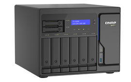 NAS QTS HERO QNAP TS-h886-D1622-16G-US PROCESADOR INTEL XEON D1602 / MEMORIA RAM 16GB / 6 BAHIAS FRONTALES SATA 3.5 PULGADAS + 2 BAHIAS FRONTALES SATA 2.5 PULGADAS / 4 PUERTOS RJ45 2.5GbE / MONTAJE EN ESCRITORIO / APLICACIONES PYMES PARA COMPARTIR Y 