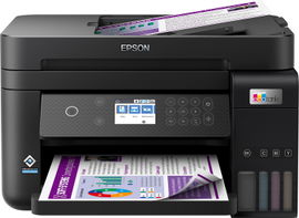 Epson EcoTank L6270 - Impresora multifunción - color - chorro de tinta - rellenable - 216 x 297 mm (original) - 215.9 x 1200 mm (material) - hasta 11 ppm (copiando) - hasta 15.5 ppm (impresión) - 250 hojas - USB 2.0, LAN, Wi-Fi(n)