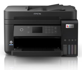 Epson EcoTank L6270 - Impresora multifunción - color - chorro de tinta - rellenable - 216 x 297 mm (original) - 215.9 x 1200 mm (material) - hasta 11 ppm (copiando) - hasta 15.5 ppm (impresión) - 250 hojas - USB 2.0, LAN, Wi-Fi(n)